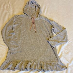 Matilda Jane Light Gray Hoodie with Pink Accents